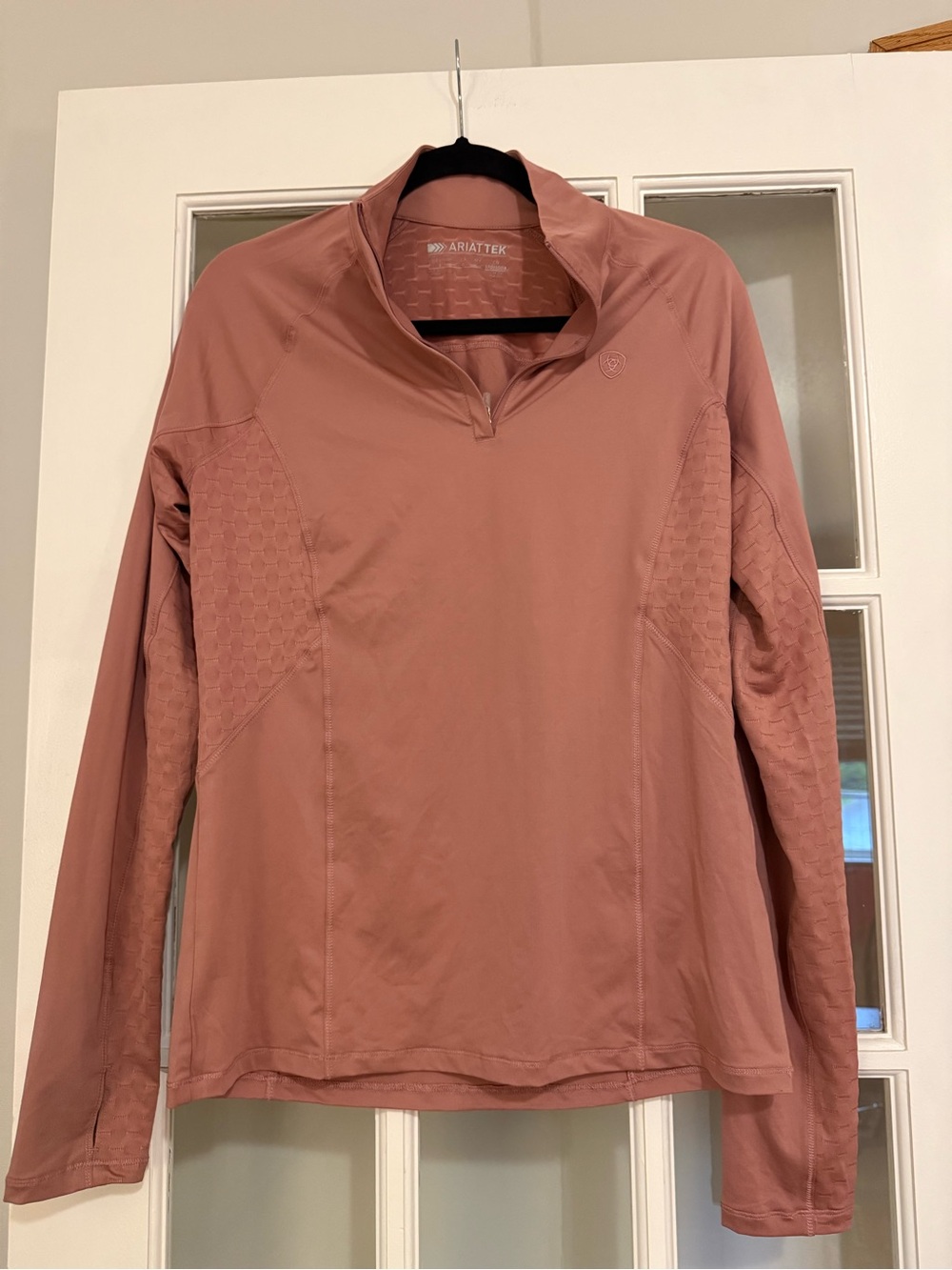 Ariat Long Sleeve Quarter-Zip Pullover - Rose